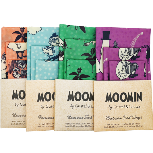 Muumit by G&L - Mehiläisvahakääre ruoan säilytykseen, kolmen pakkaus - MaallinenDesign