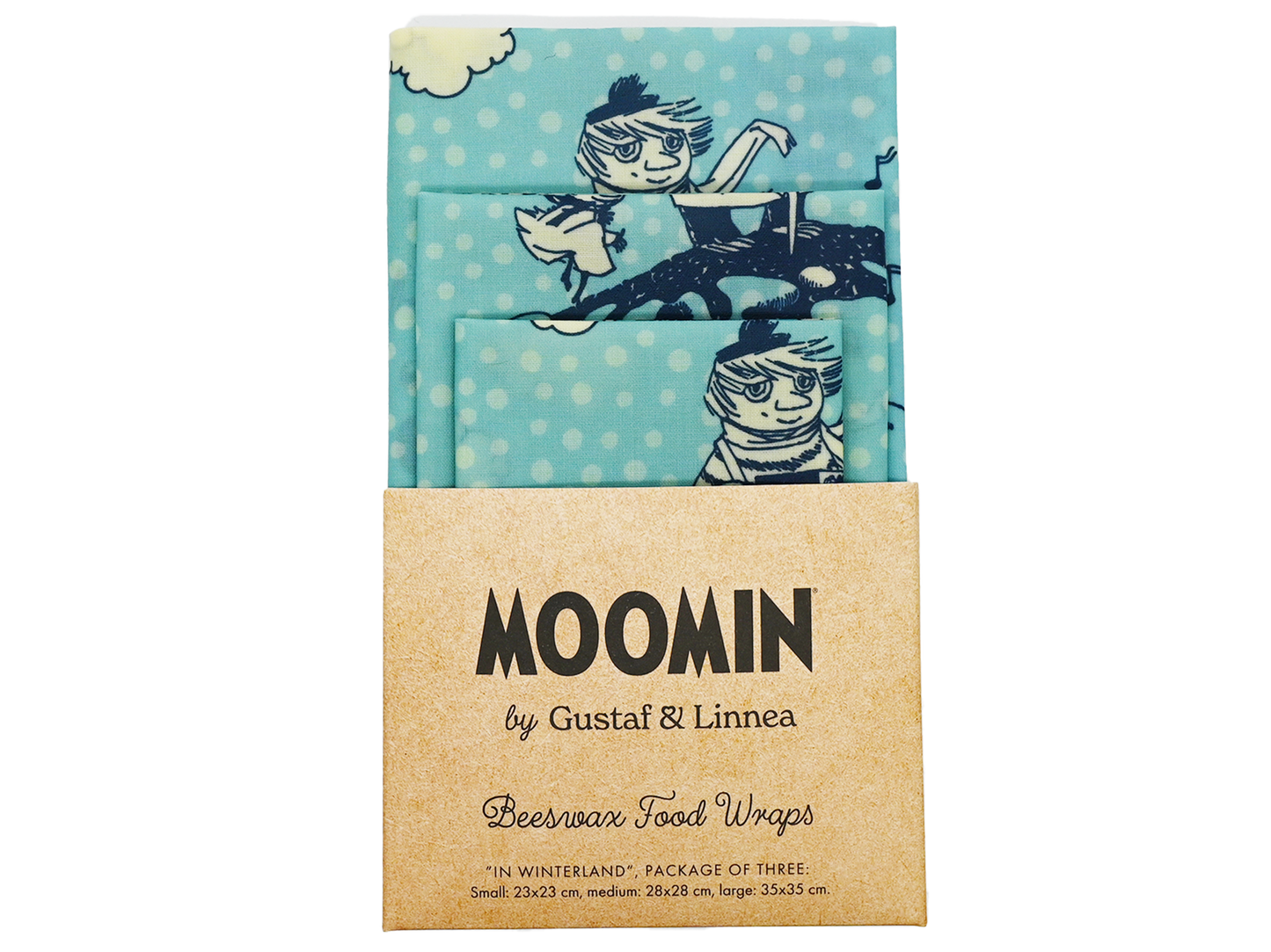 Muumit by G&L - Mehiläisvahakääre ruoan säilytykseen, kolmen pakkaus - MaallinenDesign