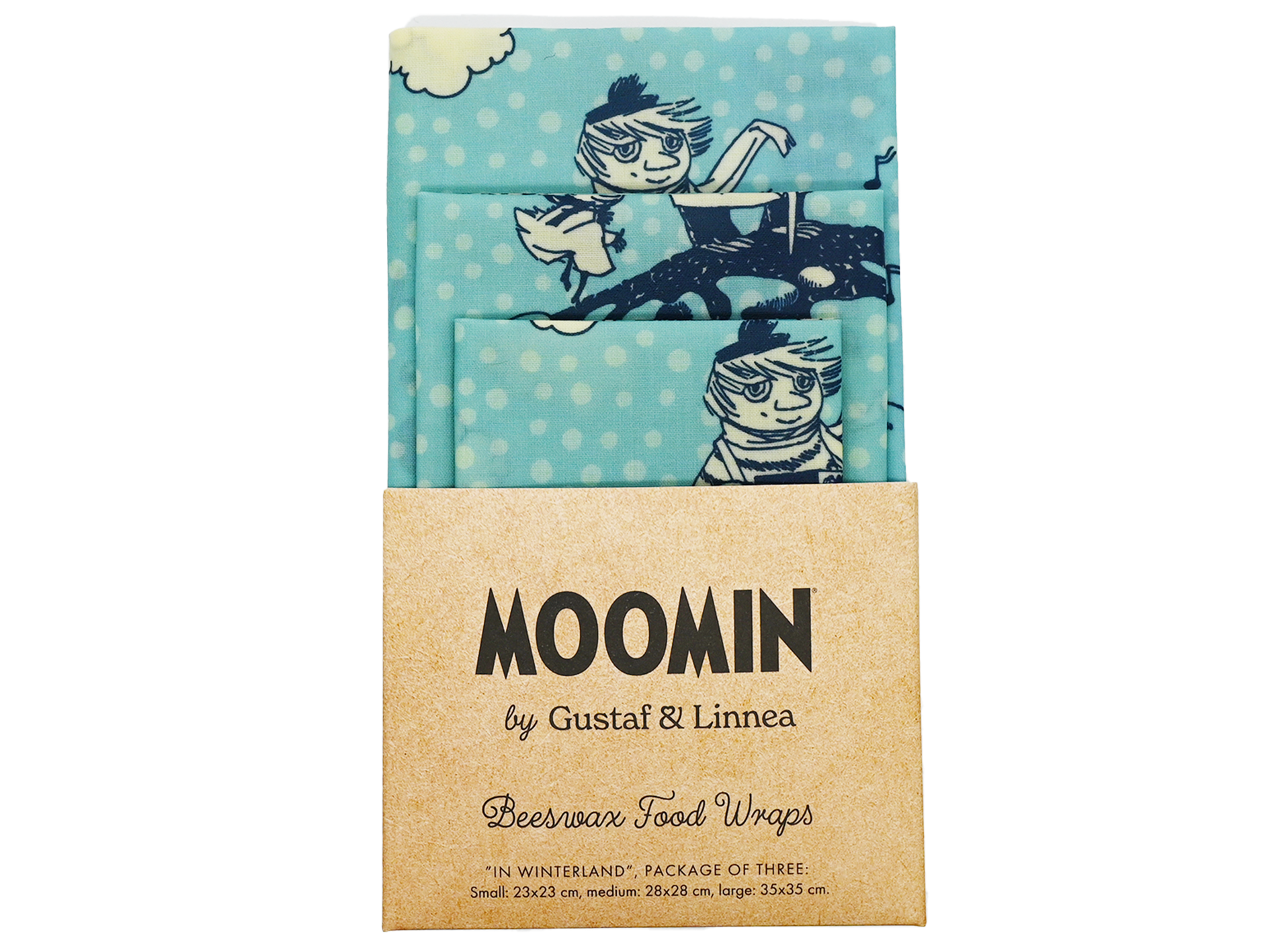Muumit by G&L - Mehiläisvahakääre ruoan säilytykseen, kolmen pakkaus - MaallinenDesign