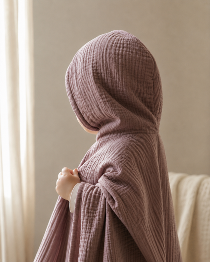 Hupullinen kylpyponcho lapsille