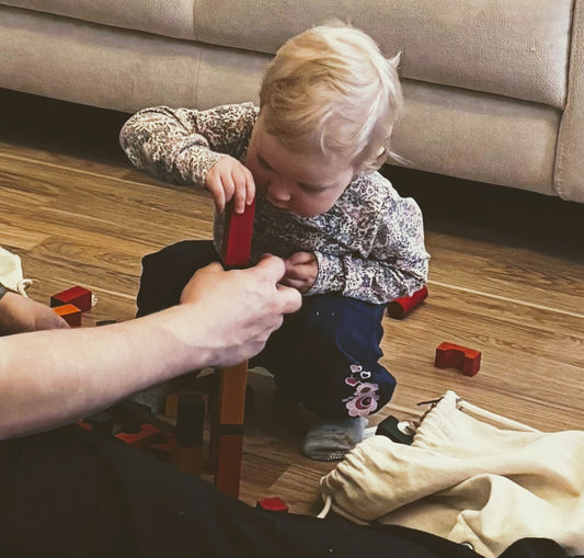 Puiset leikkipalikat kangaspussissa - 100kpl - MaallinenDesign