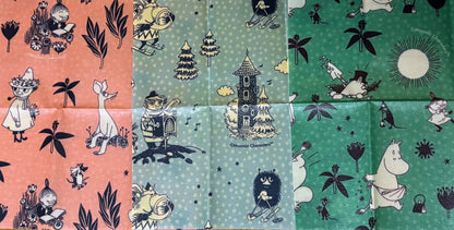 Muumit by G&L - Mehiläisvahakääre ruoan säilytykseen, kolmen pakkaus - MaallinenDesign