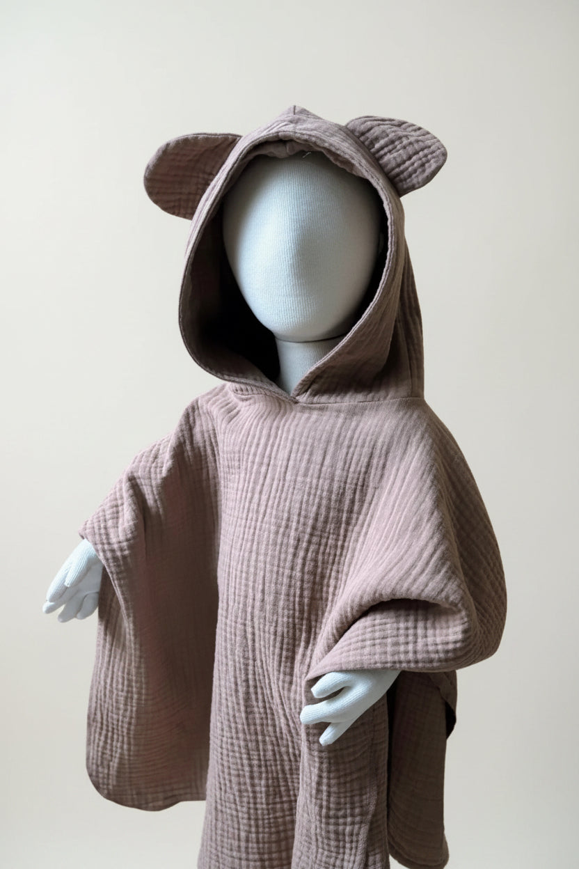 Lasten hupullinen kylpyponcho nimikointi mahdollisuus - MaallinenDesign