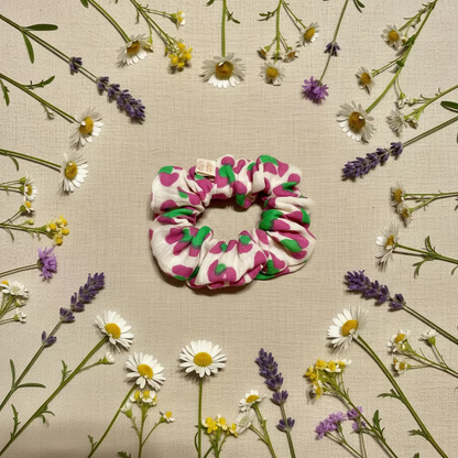 söpö scrunchie harsokankaasta